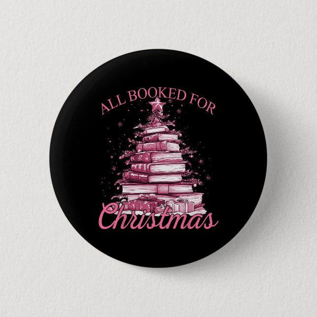 Badge Rond 5 Cm Pink All Réservé Pour Noël (Devant)