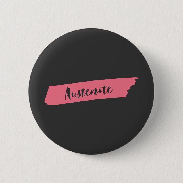 Badge Rond 5 Cm Pink Brush Austenite (Devant)