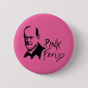 Badge Rond 5 Cm PINK FREUD Psychoanalysis Sound Edition