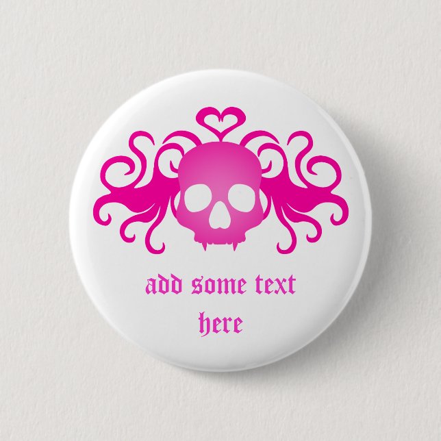 Badge Rond 5 Cm Pink Goth (Devant)