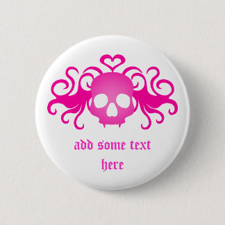 Badge Rond 5 Cm Pink Goth