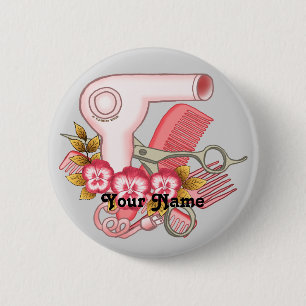Badge Rond 5 Cm Pink Pansy Beautician