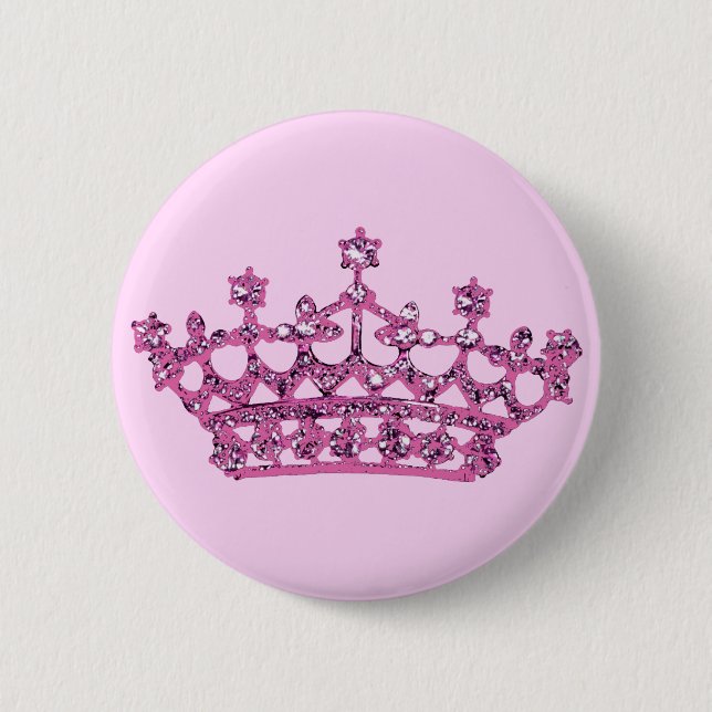 Badge Rond 5 Cm Pink Tiara (Devant)