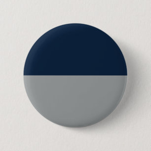 Badge Rond 5 Cm Pins personnalisées bleu marine et gris argenté