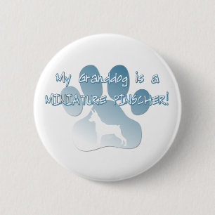 Badge Rond 5 Cm Pinscher miniature Granddog