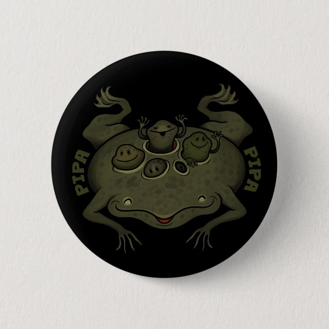 Badge Rond 5 Cm Pipa de Pipa (crapaud de Surinam) (Devant)