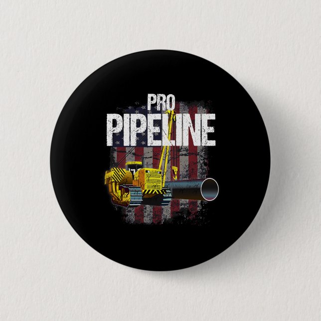 Badge Rond 5 Cm Pipeline Welts Usa Drapeau Côté Boom Pipe Trump Gi (Devant)
