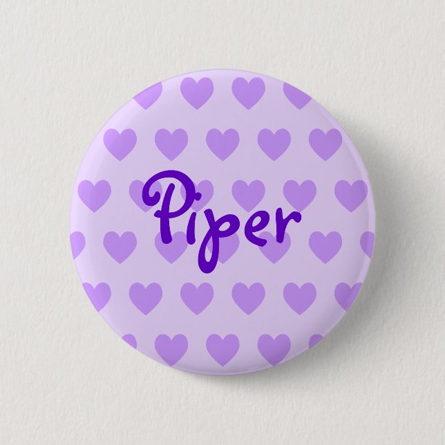 Badge Rond 5 Cm Piper en violet (Devant)