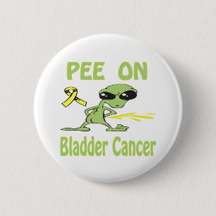 Badge Rond 5 Cm Pipi sur le bouton de cancer de la vessie
