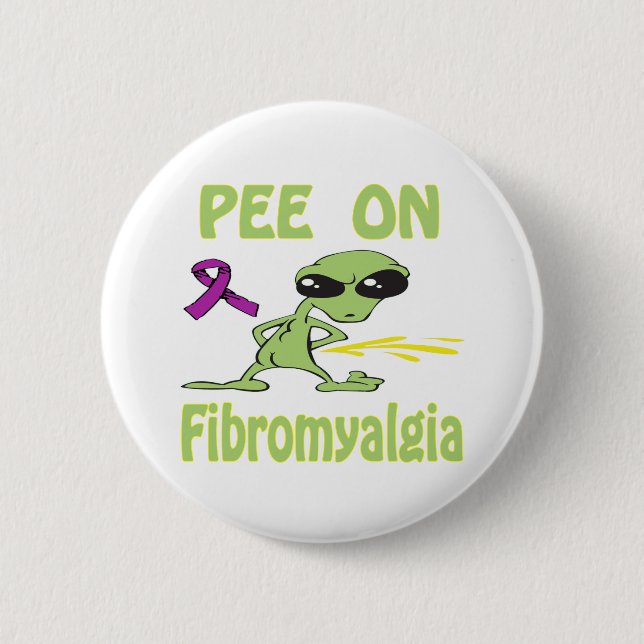 Badge Rond 5 Cm Pipi sur le bouton de fibromyalgie (Devant)