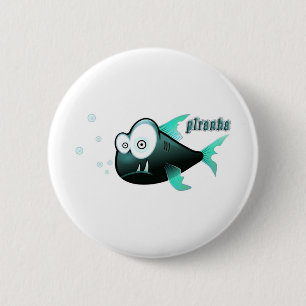 Badge Rond 5 Cm Piranha