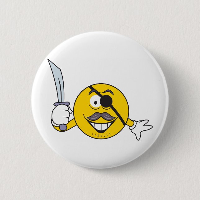 Badge Rond 5 Cm Pirate (Devant)