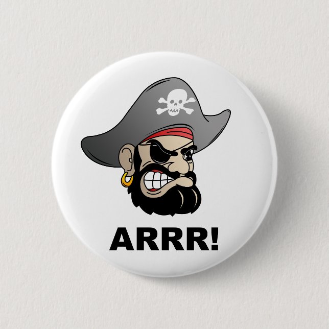 Badge Rond 5 Cm Pirate (Devant)