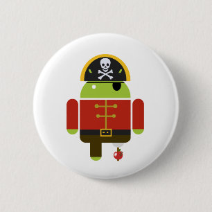 Badge Rond 5 Cm Pirate androïde - Andy