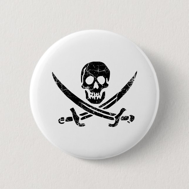 Badge Rond 5 Cm Pirate cross (Devant)