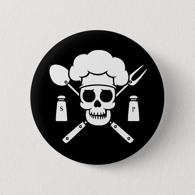 Badge Rond 5 Cm Pirate de chef (Devant)
