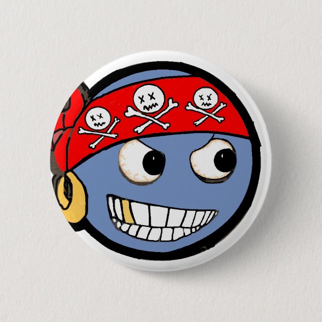 Badge Rond 5 Cm pirate de smilie (Devant)
