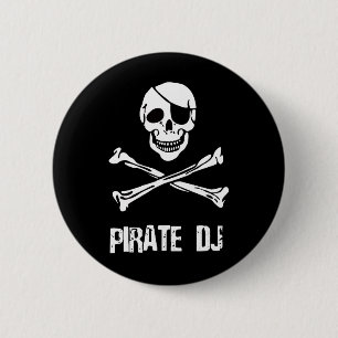 Badge Rond 5 Cm Pirate DJ