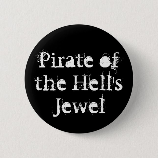 Badge Rond 5 Cm Pirate du bouton du bijou de l'enfer (Devant)