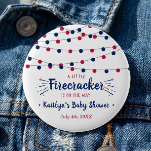 Badge Rond 5 Cm Pirate En Chemin ! baby shower 4 juillet