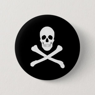 Badge Rond 5 Cm Pirate (Jolly Roger) Flag