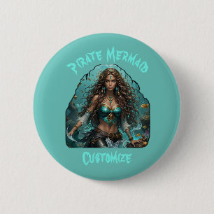 Badge Rond 5 Cm Pirate Mermaid Lady Thunder_Cove