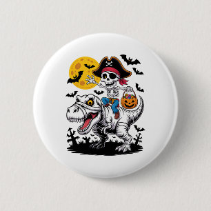 Badge Rond 5 Cm Pirate Squelette Halloween T Rex Candy Dinosaur Sh