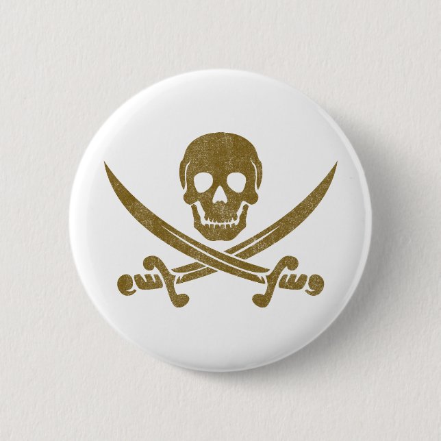 Badge Rond 5 Cm Pirate Vintage (Devant)