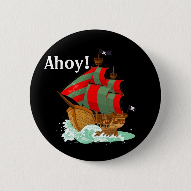 Badge Rond 5 Cm  Pirates Bienvenue  (Devant)