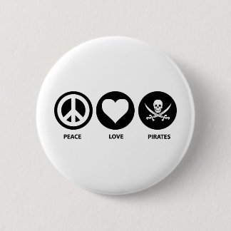 Badge Rond 5 Cm Pirates d'amour de paix