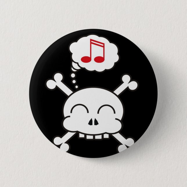 Badge Rond 5 Cm pirates R heureux (Devant)