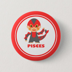 Badge Rond 5 Cm Pisces est mon signe zodiaque