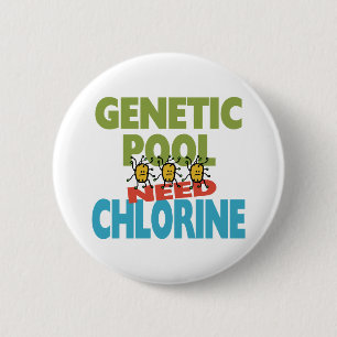 BADGE ROND 5 CM PISCINE GÉNÉTIQUE