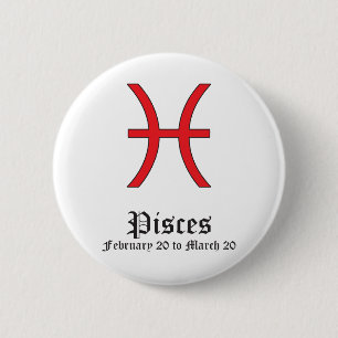 BADGE ROND 5 CM PISSER SIGNE ASTROLOGIQUE, SYMBOLE ZODIAC