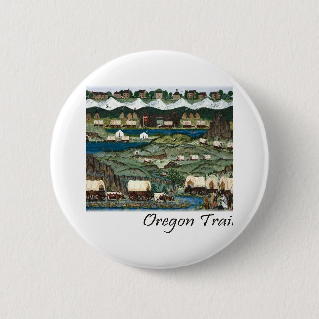 Badge Rond 5 Cm Piste de l'Oregon (Devant)