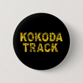 Badge Rond 5 Cm Piste Kokoda, Texte Rustique Badge Arrondi De 6 Cm