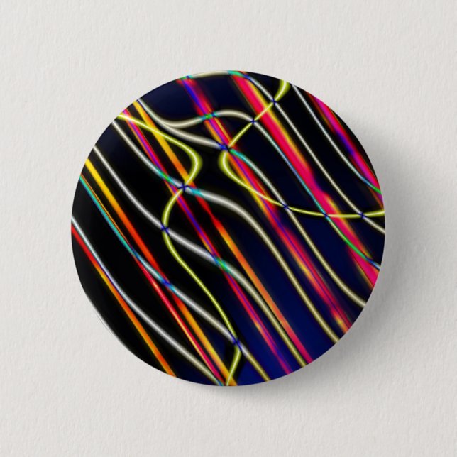 Badge Rond 5 Cm Pistes lumineuses UFO - 2 (Devant)