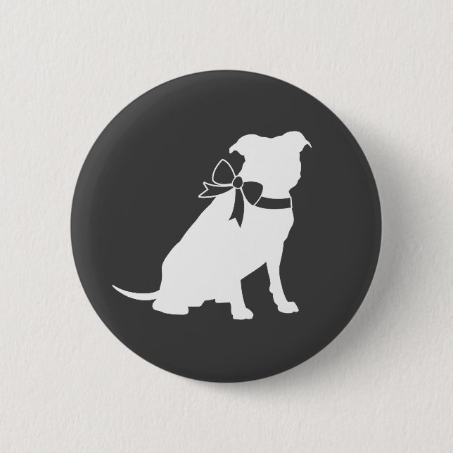 Badge Rond 5 Cm Pit Bull Chien Baby Pitbull Douche Genre Neutre (Devant)