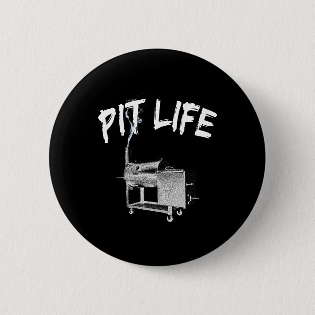 Badge Rond 5 Cm Pit Life Bbq Pitmaster Lifestyle (Devant)
