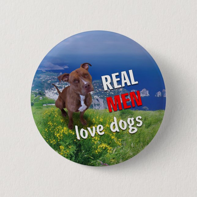 Badge Rond 5 Cm Pitbull (Devant)