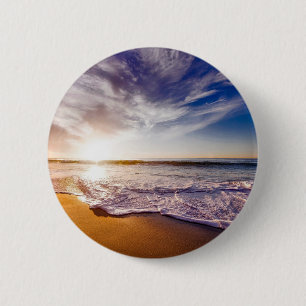 Badge Rond 5 Cm Pittoresque Beach Art Ocean Images Photographie Co