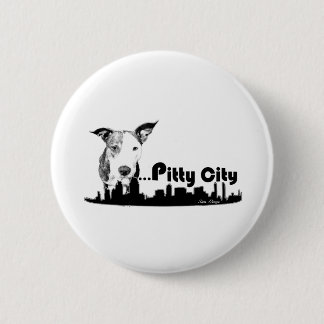Badge Rond 5 Cm Pitty City PitBull Terrier Staffordshire San Diego