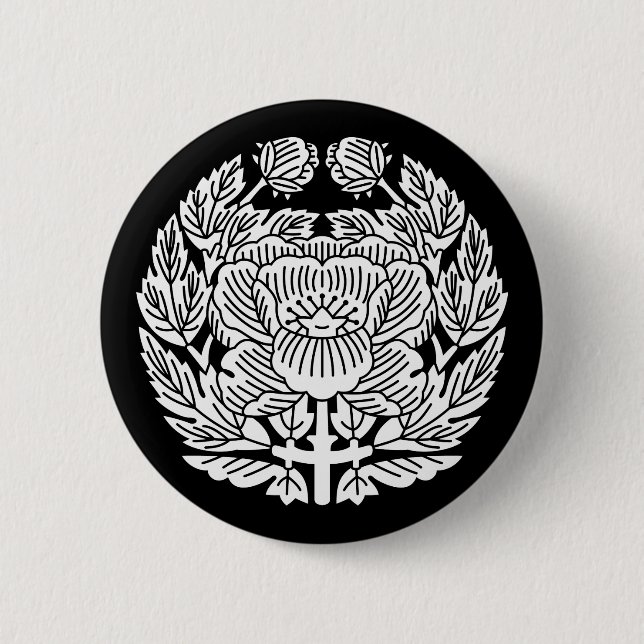 Badge Rond 5 Cm Pivoine Konoe (Devant)