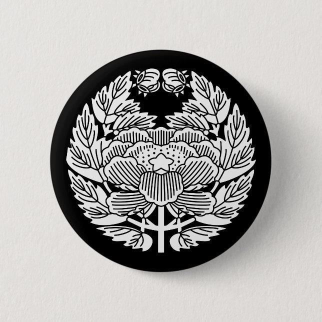 Badge Rond 5 Cm Pivoine Konoe (h) (Devant)