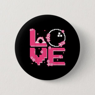 Badge Rond 5 Cm Pixel Art Retro 60s les années 70 Style Hippie ten