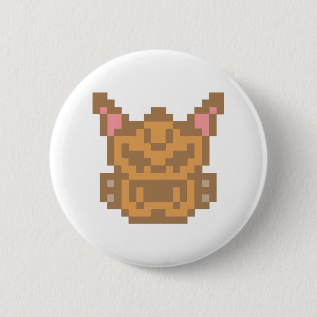 Badge Rond 5 Cm Pixel Chihuahua Chien (Devant)