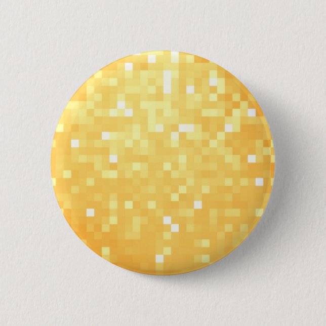 Badge Rond 5 Cm Pixel d'or (Devant)