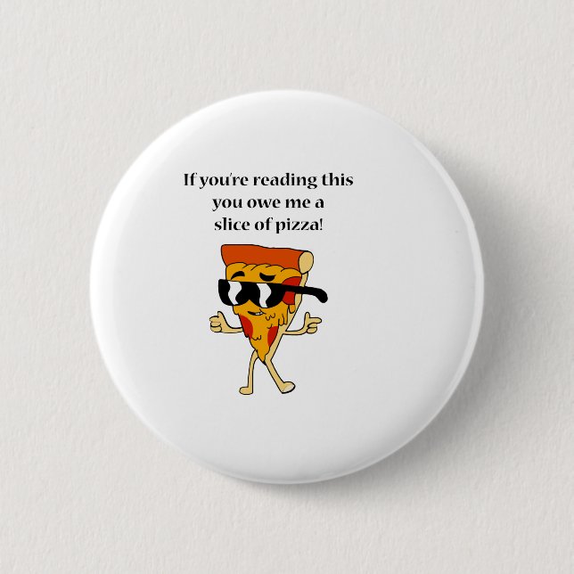 Badge Rond 5 Cm Pizza (Devant)