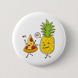 Badge Rond 5 Cm Pizza à l'ananas
