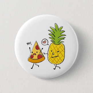Badge Rond 5 Cm Pizza à l'ananas
